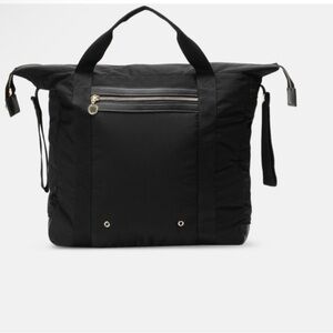 Stella McCartney Black Nylon Tote Backpack with Gold Hardware